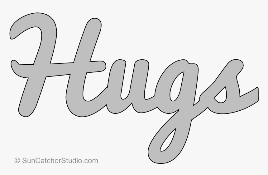 Hugs Word Art , Png Download - Calligraphy, Transparent Png, Free Download