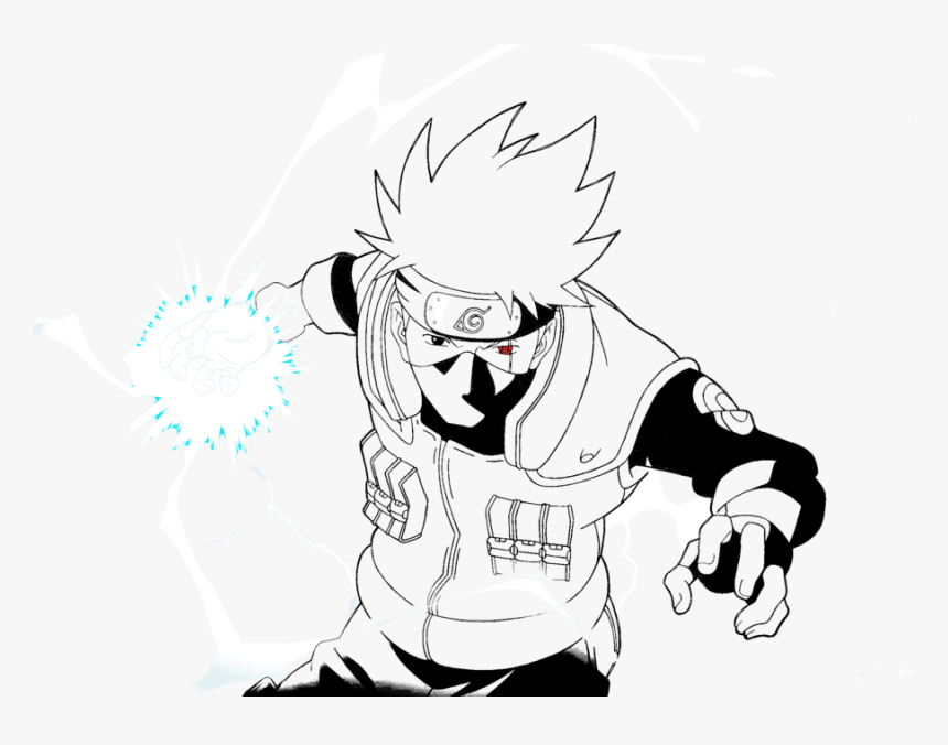 Collection Of Free Kakashi Drawing Epic Download On - Kakashi Black And White, HD Png Download, Free Download