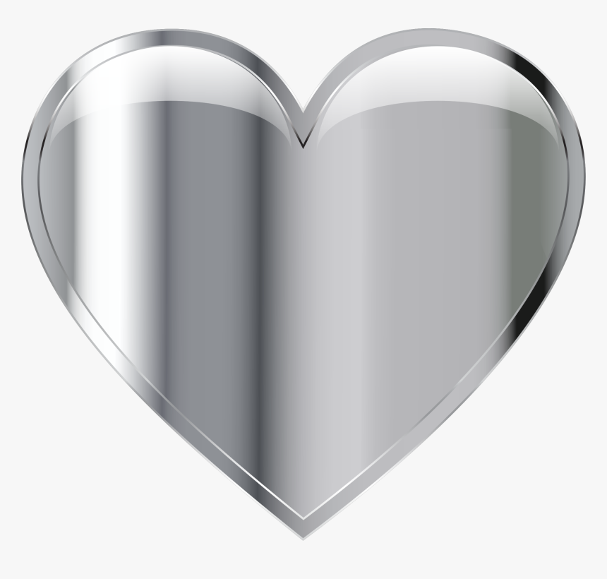 Chrome Heart Clip Arts - Transparent Silver Heart Png, Png Download, Free Download