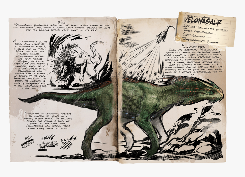 Ark Velonasaur Dossier, HD Png Download, Free Download