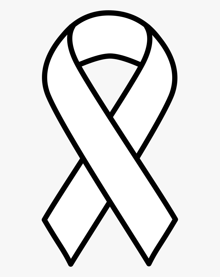 White Lung Cancer Ribbon - Cancer Ribbon Clipart, HD Png Download, Free Download