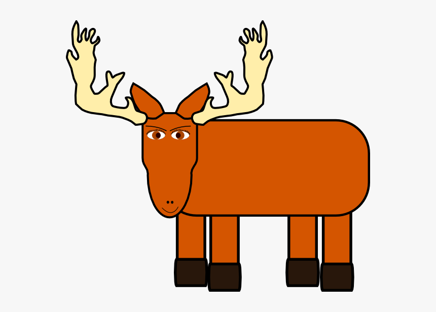 Cartoon Moose Svg Clip Arts - Transparent Cartoon Moose, HD Png Download, Free Download