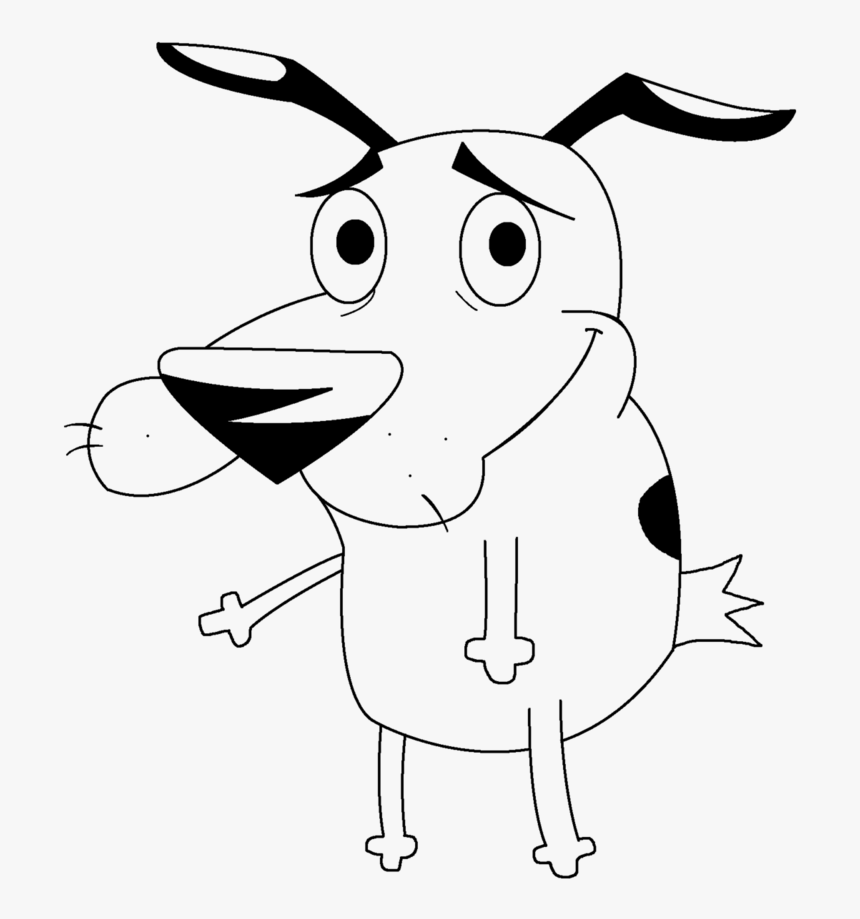 Courage The Cowardly Dog Lineart - Drawing, HD Png Download, Free Download