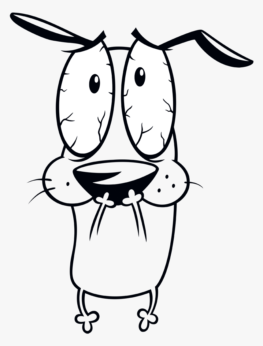 Courage The Cowardly Dog Drawing Scared, HD Png Download, Free Download