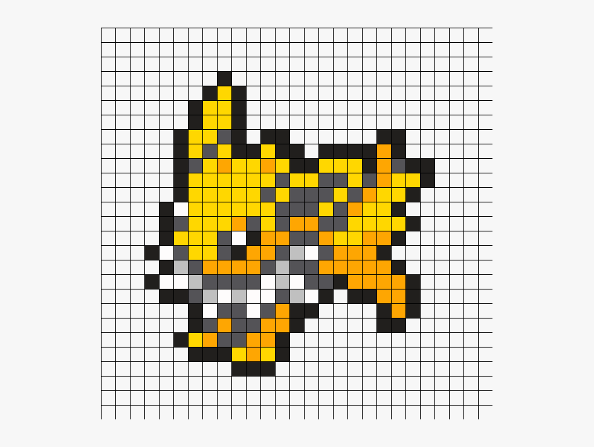 Pokemon Perler Pattern Jolteon , Png Download - Pixel Art Pokemon Jolteon