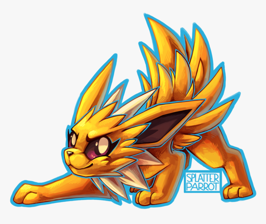 Jolteon Fanart You Can Watch The Speedpaint Here - Pokemon Jolteon And Fanart, HD Png Download, Free Download