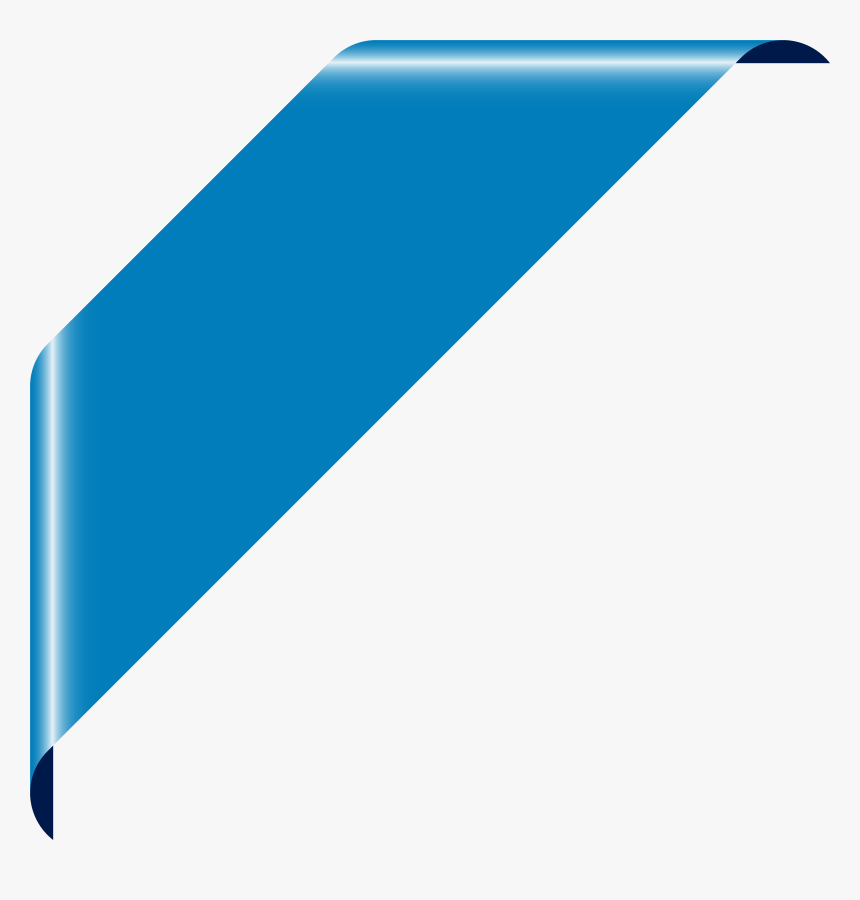 Blue Corner Banner Png, Transparent Png, Free Download