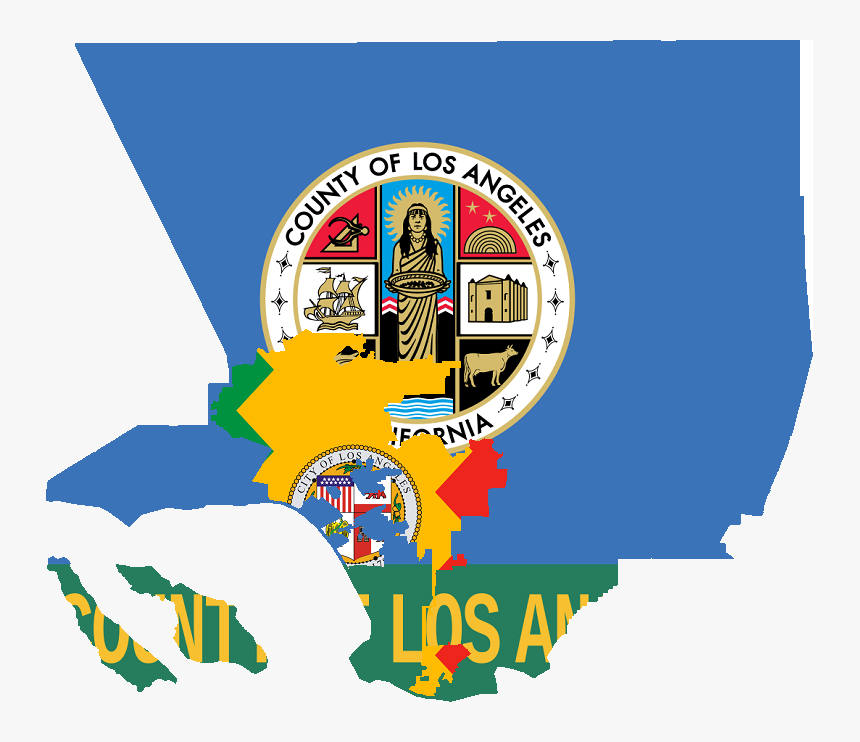 Flag Map Of Los Angeles - Seal Of Los Angeles County, California, HD Png Download, Free Download