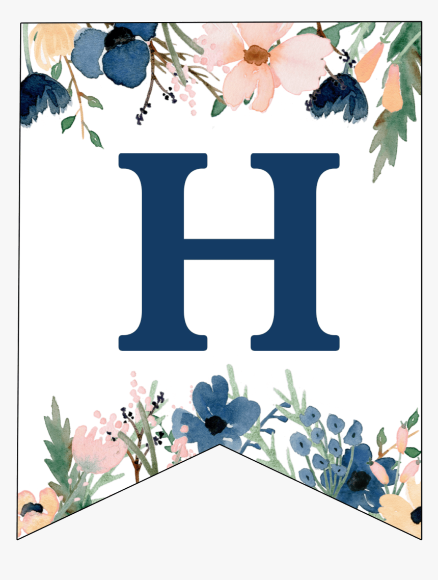 free printable floral banner letters hd png download kindpng