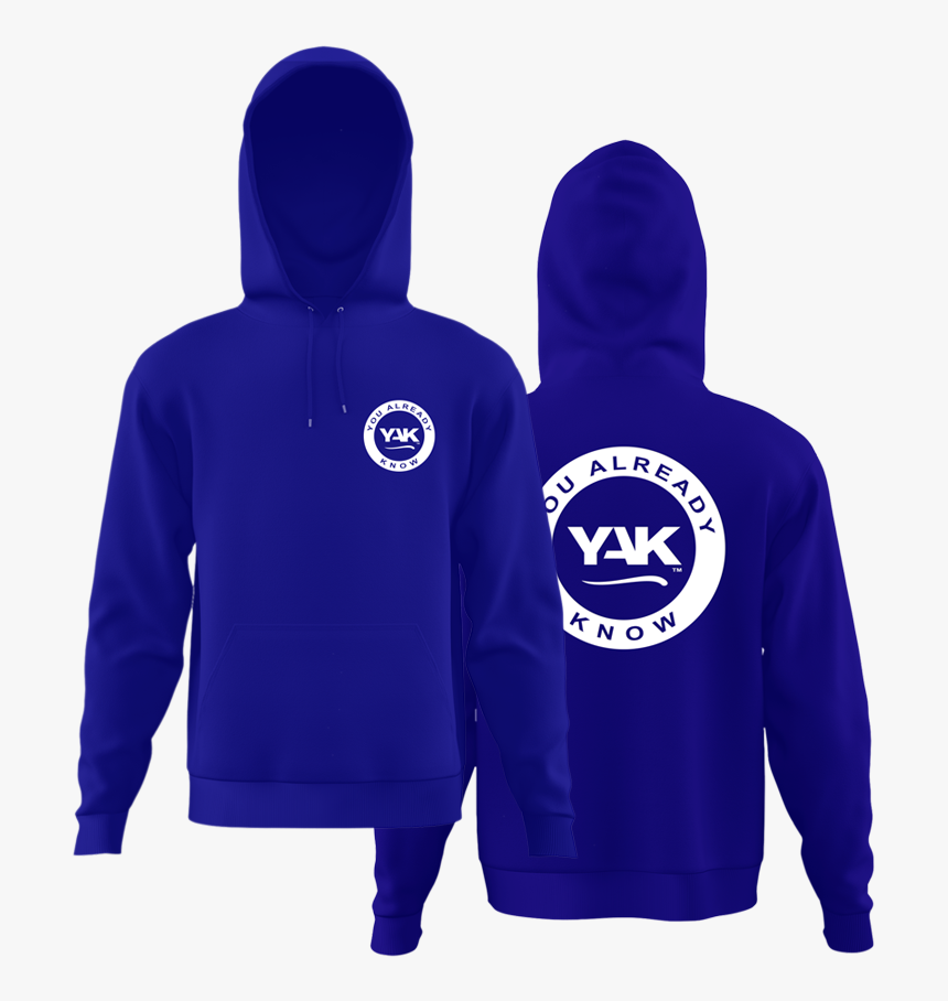 Yak Urban Style Hoodie 1 Royal Blue Front-back - Red Sweatshirt Front And Back, HD Png Download, Free Download