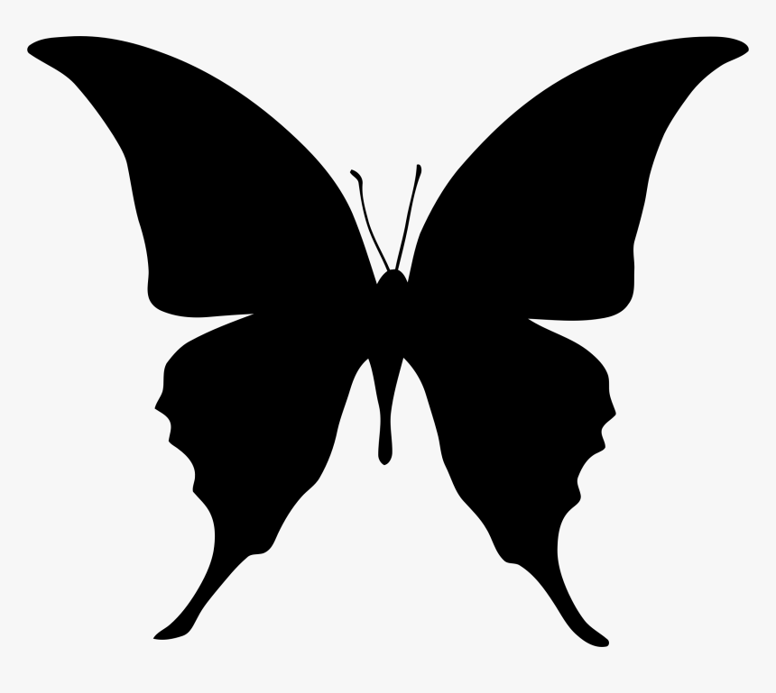 None - Silhouette Of A Butterfly, HD Png Download, Free Download