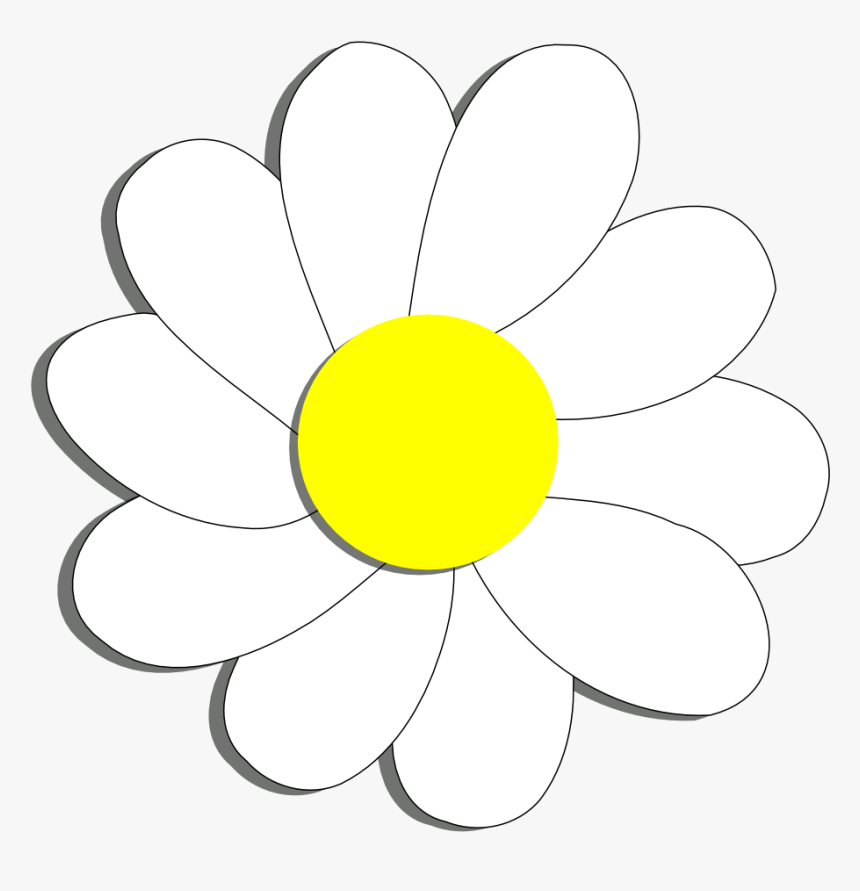 yellow sunflower clipart outline