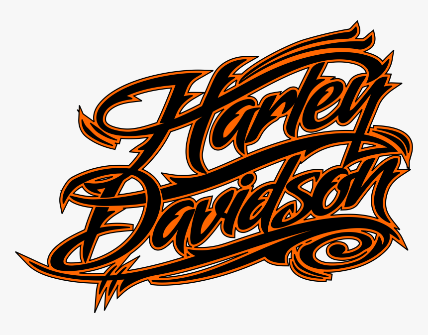 Harley-davidson Motorcycle Decal Sticker Logo - Orange Harley Davidson Sticker, HD Png Download, Free Download