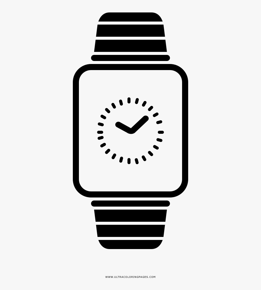 Apple Watch Coloring Page - Clipart Digital Watch, HD Png Download, Free Download