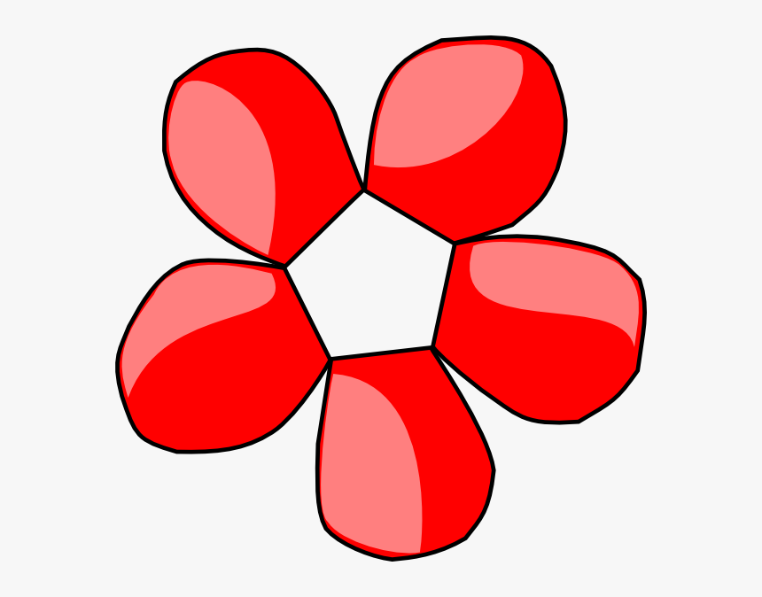 Red Daisy White Center Svg Clip Arts - Flower Clip Art, HD Png Download, Free Download