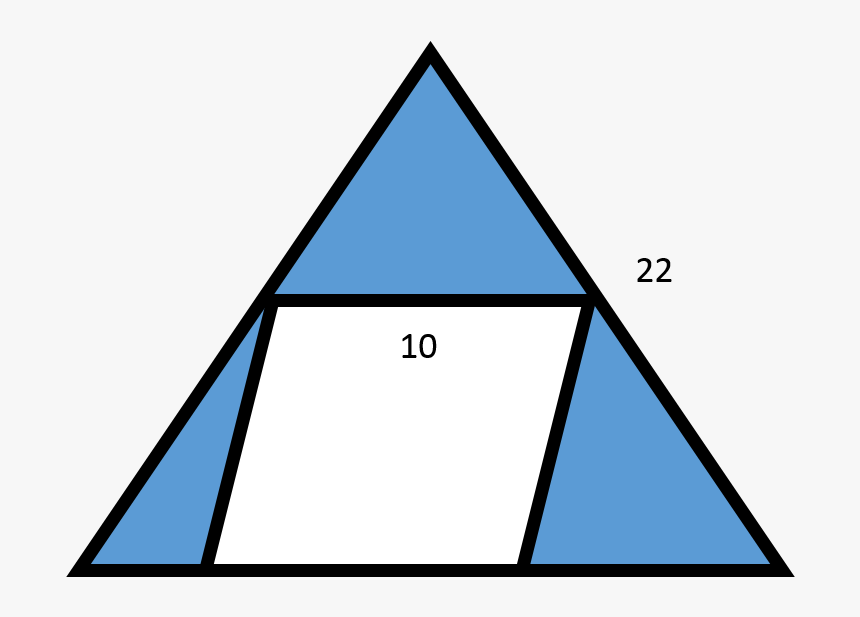 Find The Area Of The Shaded Region Triangle And Parallelogram, HD Png Download, Free Download