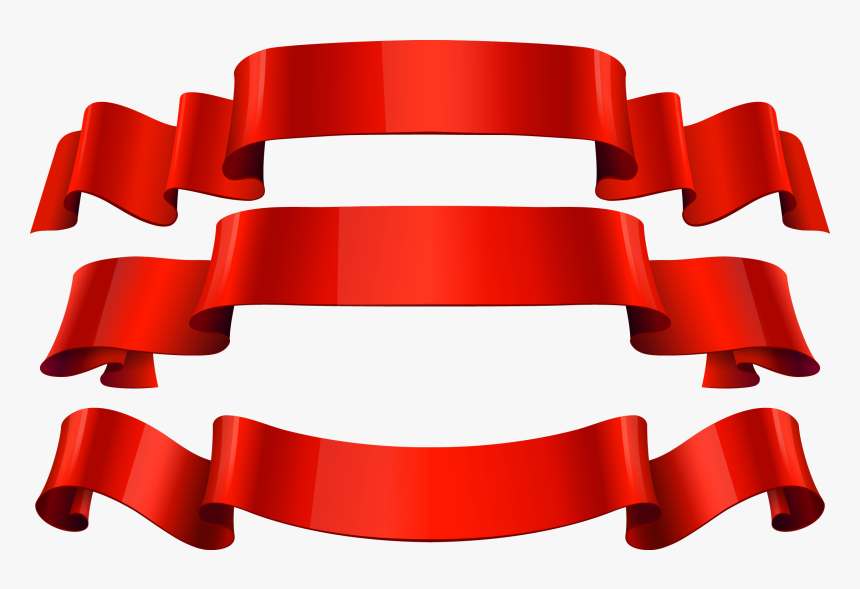 Banner Clip Art Ribbon Streamers Transprent Png - Banner Red Ribbon Png, Transparent Png, Free Download