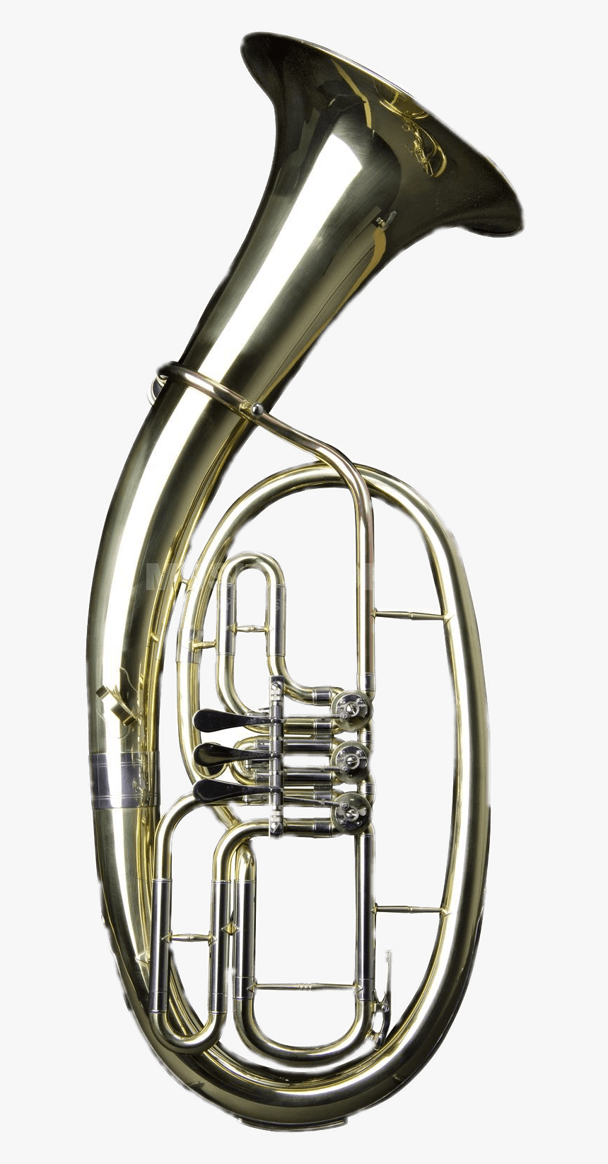 Brass Tenor Horn - Clipart Brass Instrument Drawing Tenor Horn, HD Png Download, Free Download