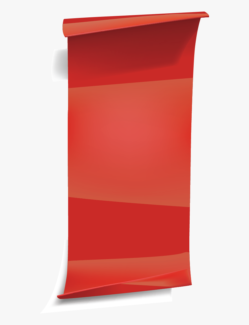 Red Ribbon Banner With Twist End - Paper, HD Png Download, Free Download