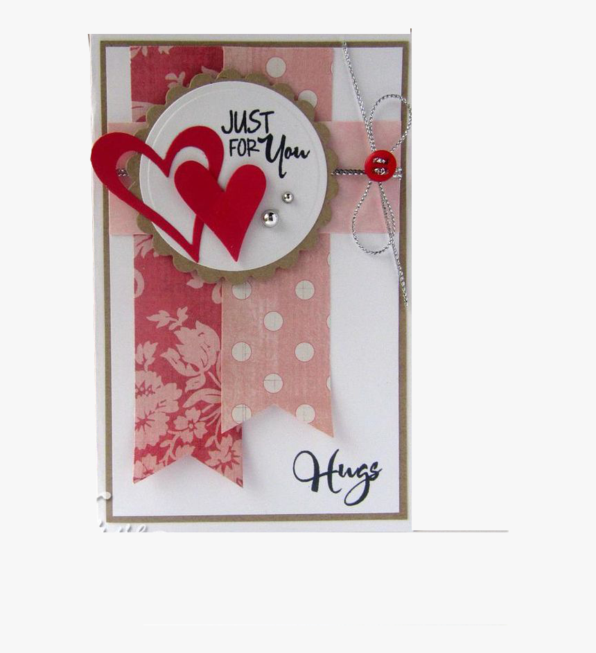 Handmade Card For Hug Day - Heart, HD Png Download, Free Download