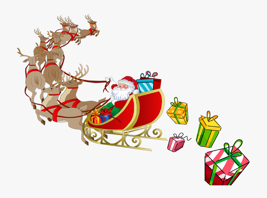 Web Design & Development - Christmas Santa Sleigh Clipart, HD Png Download, Free Download