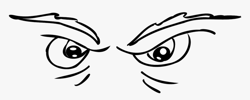 Scary Eyes Drawing Cartoon, HD Png Download, Free Download