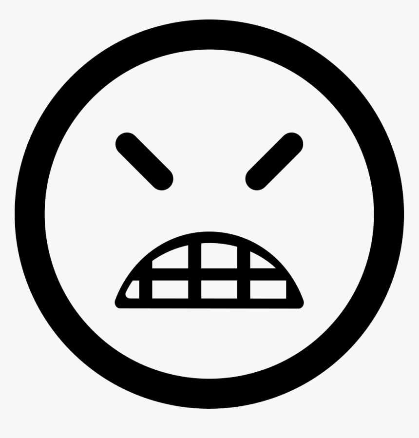 Angry Emoticon Square Face With Closed Eyes - Download Png, Transparent Png, Free Download