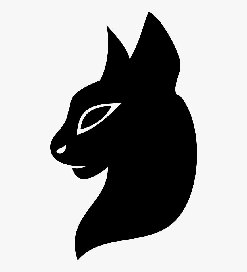 Sillouette Cat Head By Cheeky-fox On Clipart Library - Cat Silhouette Png Transparent, Png Download, Free Download