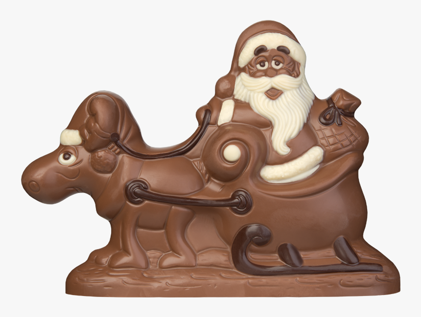 Santa Claus With Elk And Sleigh - Figurine, HD Png Download, Free Download