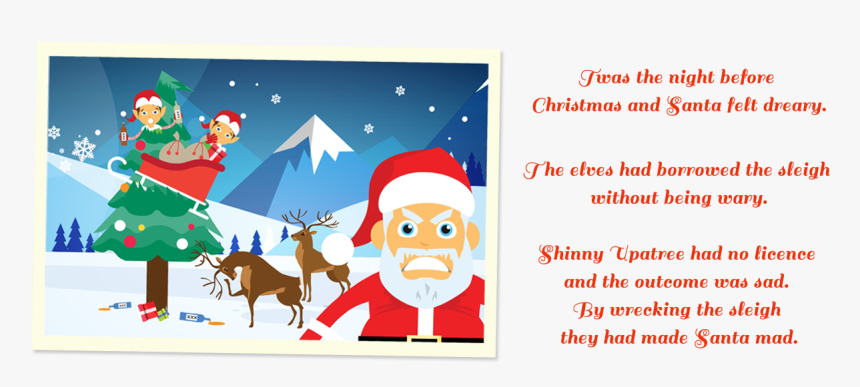 Santa In The Snow - Cartoon, HD Png Download, Free Download