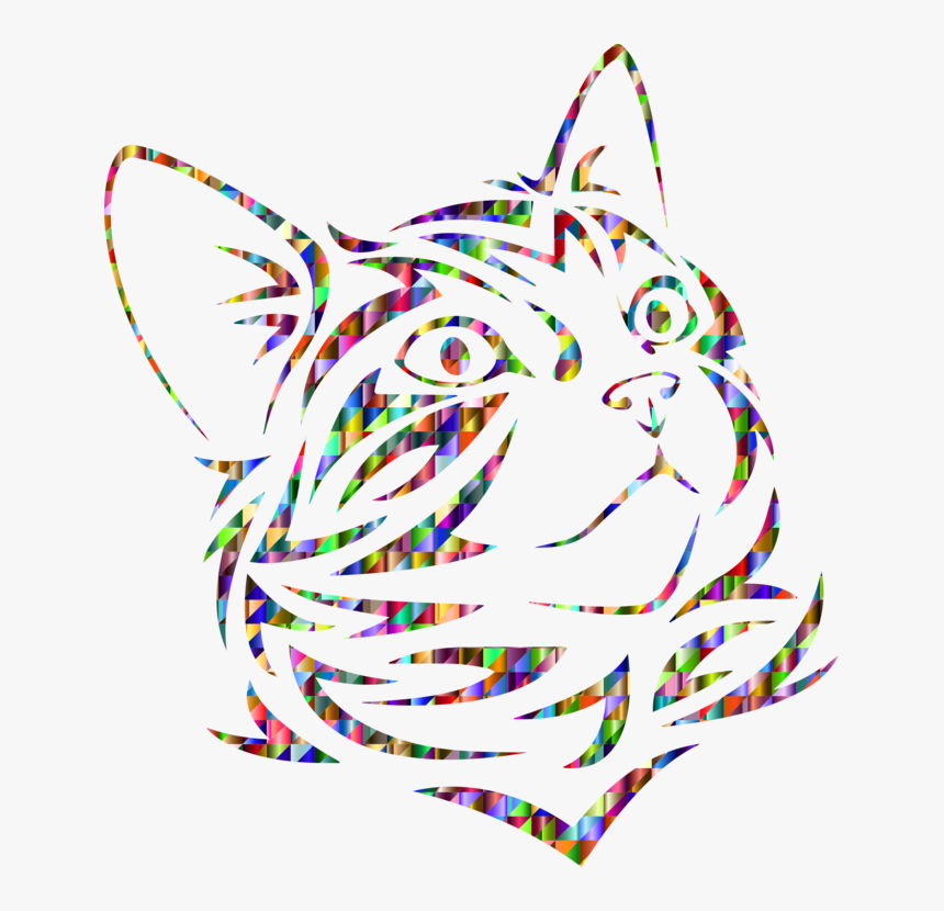 Line Art,head,leaf - Kepala Kucing Vektor, HD Png Download, Free Download