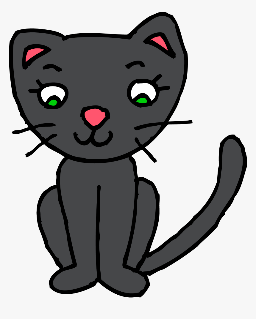 Cat Clipart Pastel Gray - Kitty Cat Clip Art, HD Png Download, Free Download