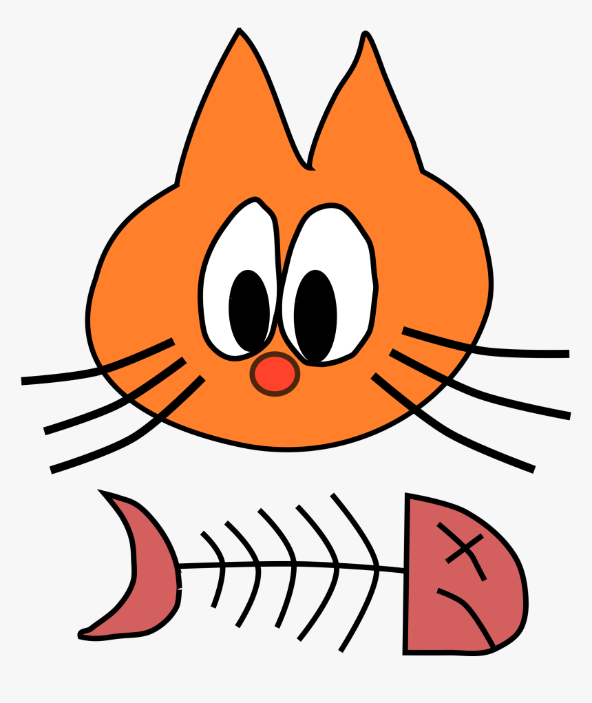 Cat With A Fish Bone, HD Png Download, Free Download