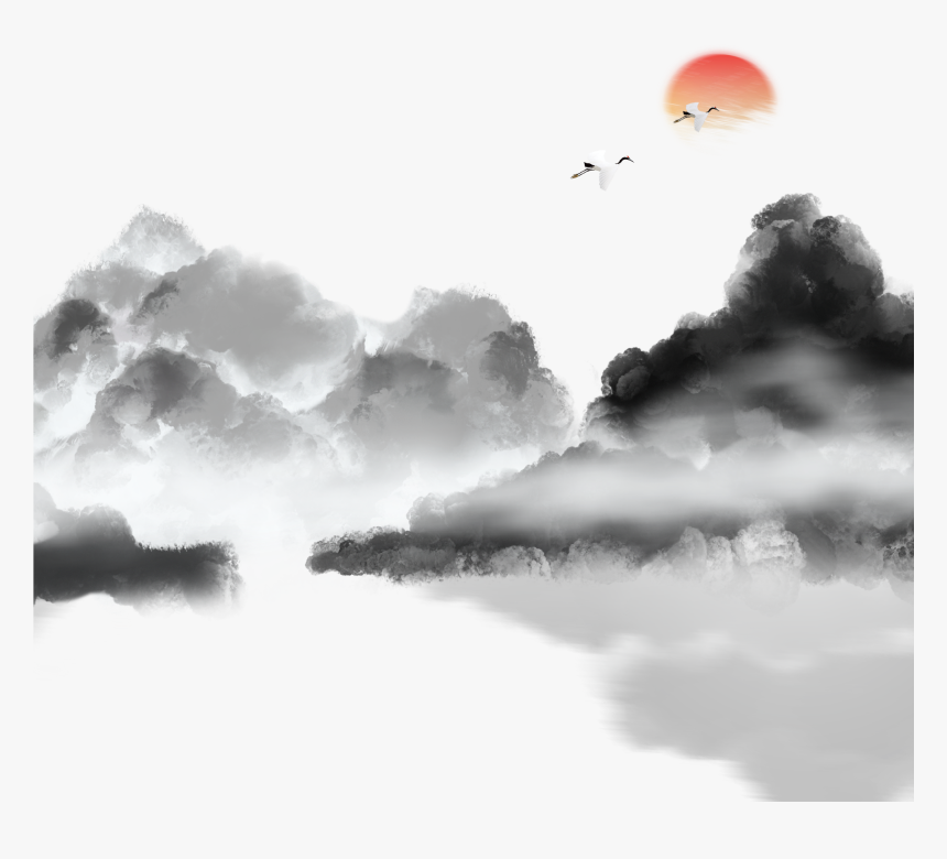 Transparent Sunset Png - Chinese Ink Png, Png Download, Free Download