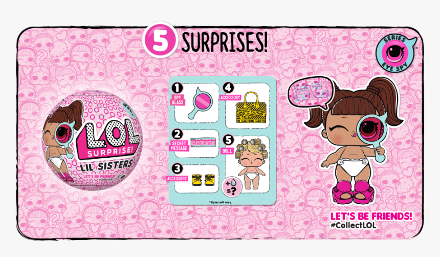 Lol Lil Sister Eye Spy Surprises - Lol Surprise Lil Sisters Eye Spy, HD Png Download, Free Download