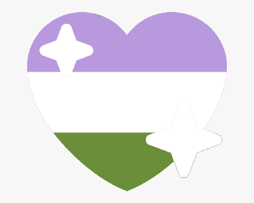Genderqueer Sparkle Heart Discord Emoji - Pride Sparkle Heart Emoji, HD Png Download, Free Download