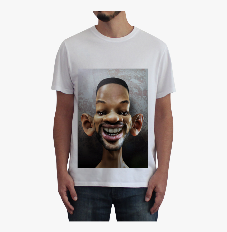 Camiseta Fullprint Will Smith De Roberto Márciona - Celebrity Caricatures, HD Png Download, Free Download