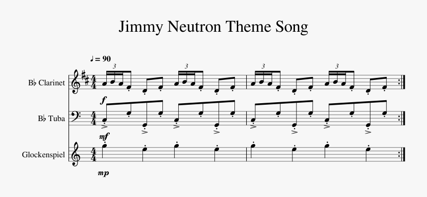 Jimmy Neutron Theme Song Sheet Music, HD Png Download, Free Download