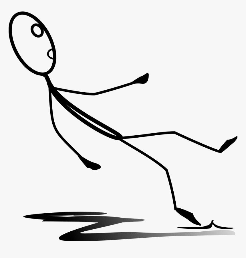 Stick Man Falling Png - Falling And Getting Up, Transparent Png, Free Download