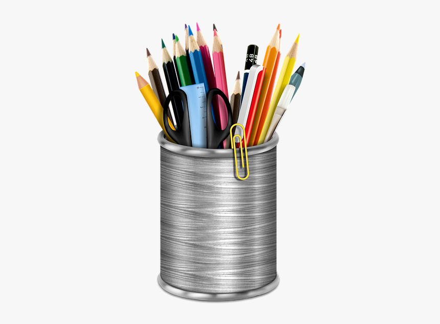 Kit, Crayons, A Pair Of Scissors, Writing, Coloring - Imagenes Png De Lapices, Transparent Png, Free Download