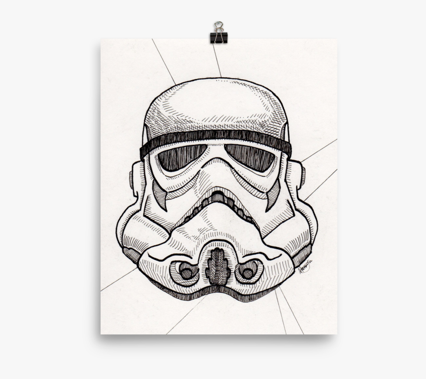 Storm Trooper Helmet Art Print - Diving Mask, HD Png Download, Free Download