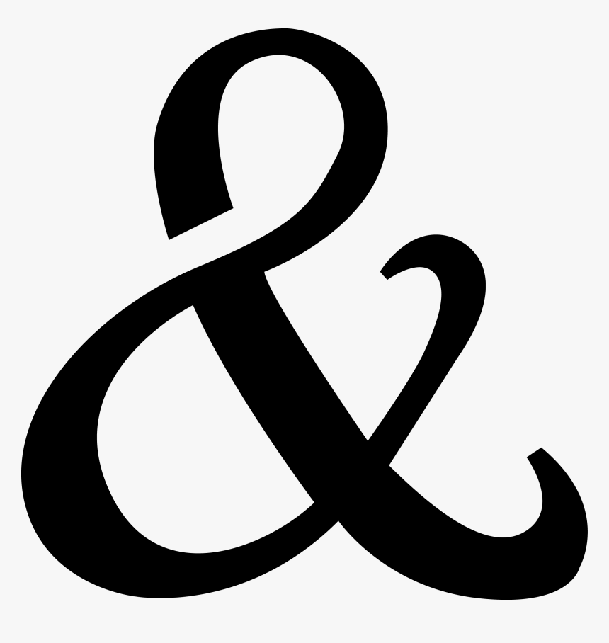 Ampersand Letter Clip Art - Ampersand Symbol, HD Png Download, Free Download