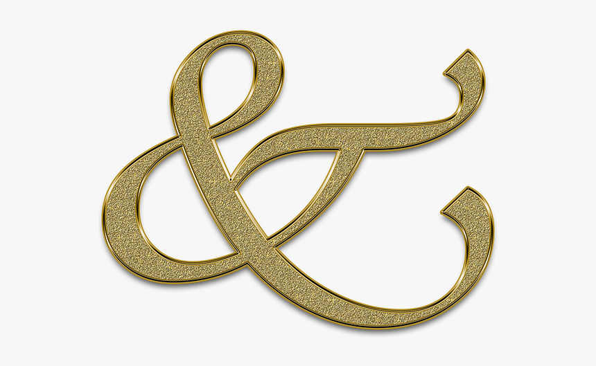 Ampersand, Ampersend, And, Sign, Golden, Symbol, Gold - Calligraphy, HD Png Download, Free Download