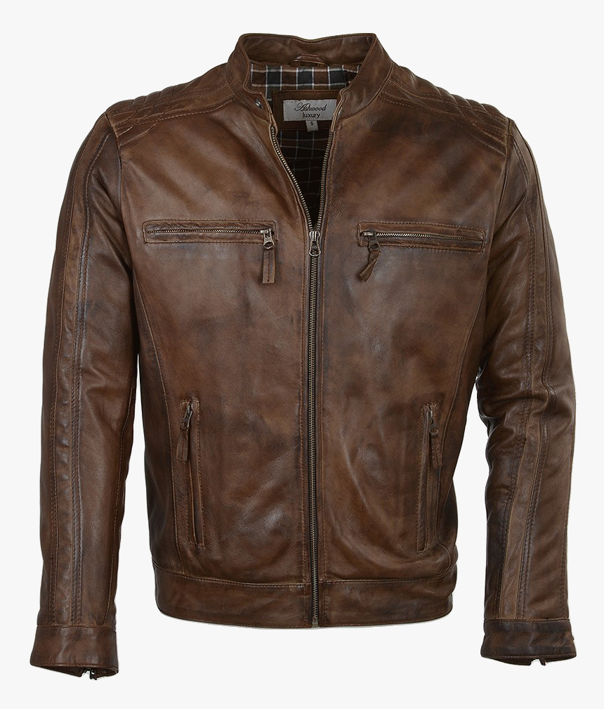 Biker Jacket Png Image Download - Mens Brown Leather Jacket Uk, Transparent Png, Free Download