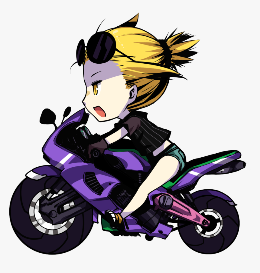 Zombie Guns Girl School - Girl On Motorbike Cartoon, HD Png Download, Free Download