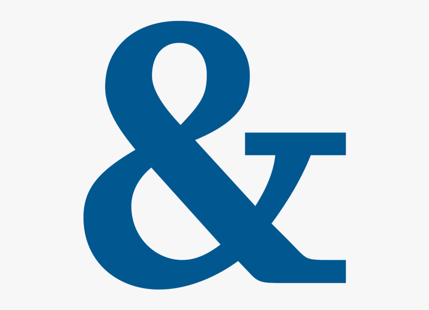 Ampersand Sign Ampersand Blue, HD Png Download, Free Download