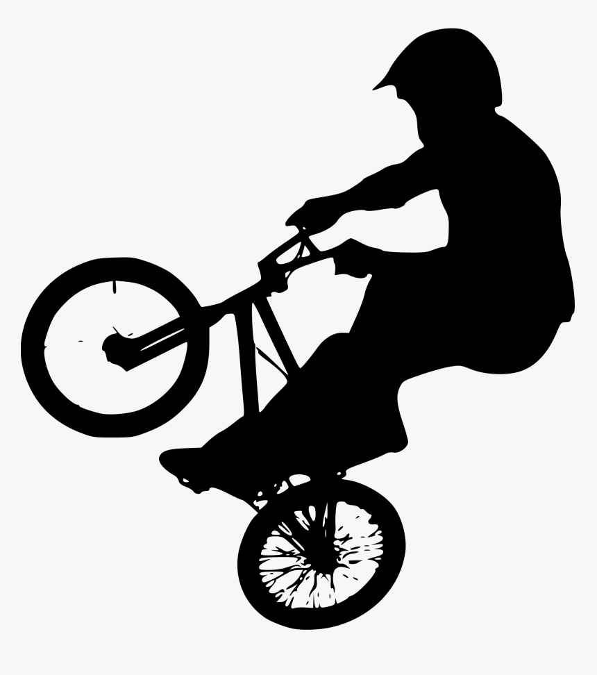 File Rider Silhouette Svg - Bmx Rider Silhouette, HD Png Download, Free Download