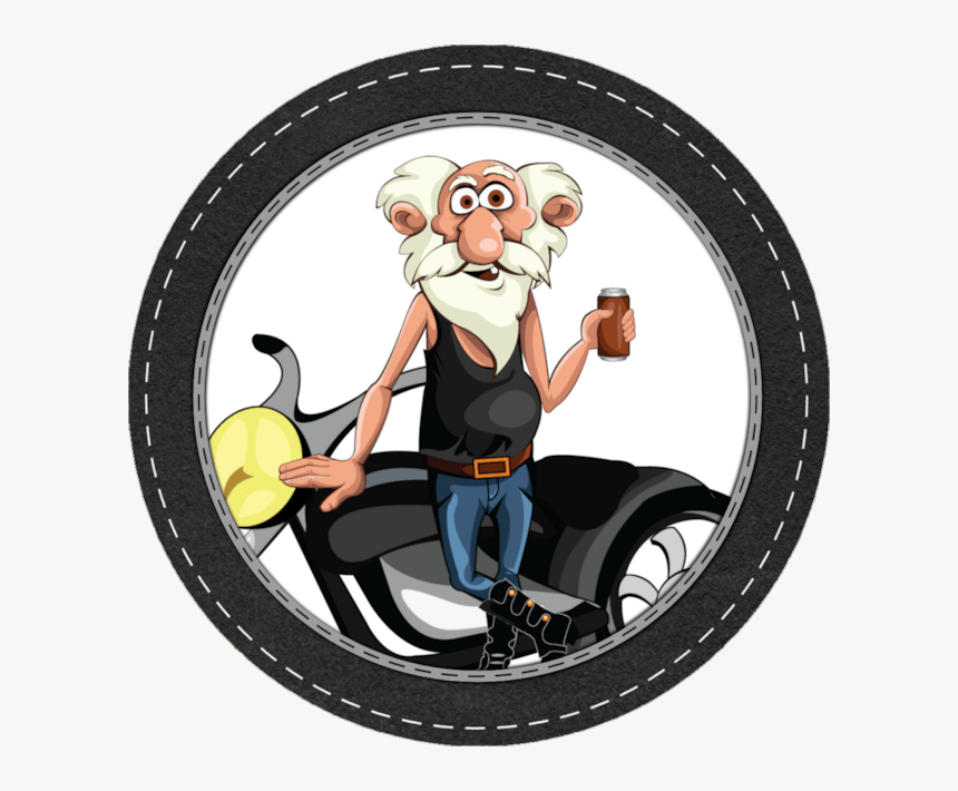 Old Biker Cartoon, HD Png Download, Free Download