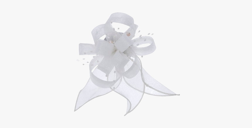 White Flower Bow Png, Transparent Png, Free Download