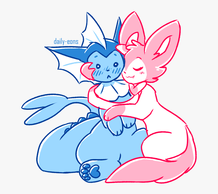 Vaporeon And Sylveon , Png Download - Sylveon And Vaporeon Ship, Transparent Png, Free Download